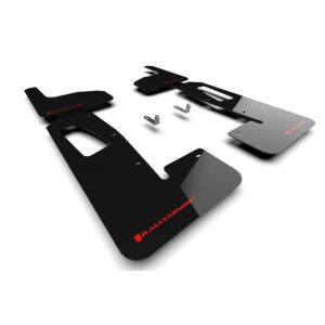 Rally Armor MF18-UR-BLK/RD - 2022-25 Rivian R1T - Black Mud Flap/Red Logo