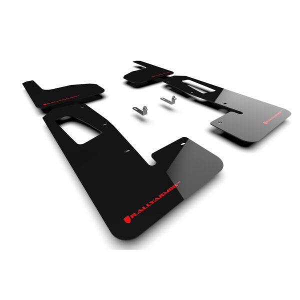 Rally Armor MF18-UR-BLK/RD - 2022-25 Rivian R1T - Black Mud Flap/Red Logo
