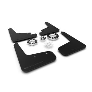 Rally Armor MF72-UR-BLK/MBK - 2020-26 Tesla Model Y, Juniper Y - Black Mud Flap/Metallic Black Logo