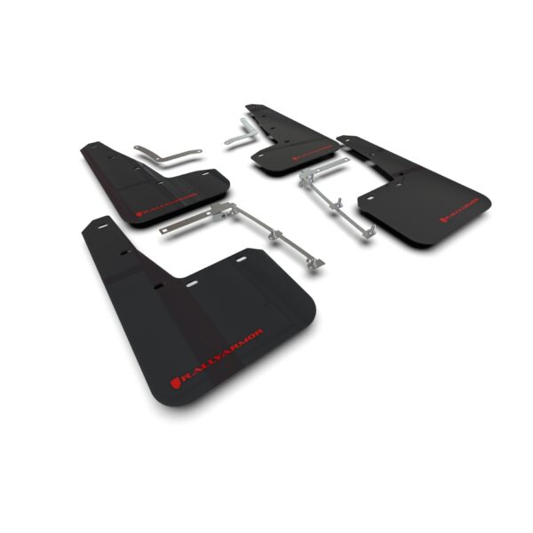 Rally Armor MF74-UR-BLK/RD - 2020-25 Toyota GR Yaris Hatch - Black Mud Flap/Red Logo