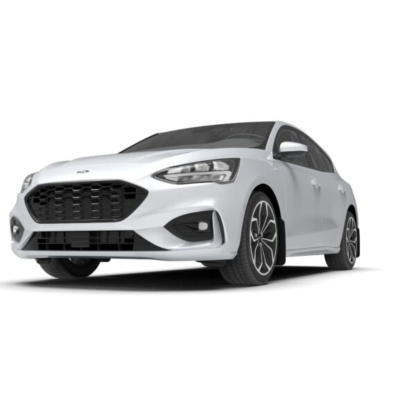 Rally Armor MF77-UR-BLK/BL -  2019-25 Mk4 Ford Focus ST Hatchback - Black Mud Flap/Blue Logo