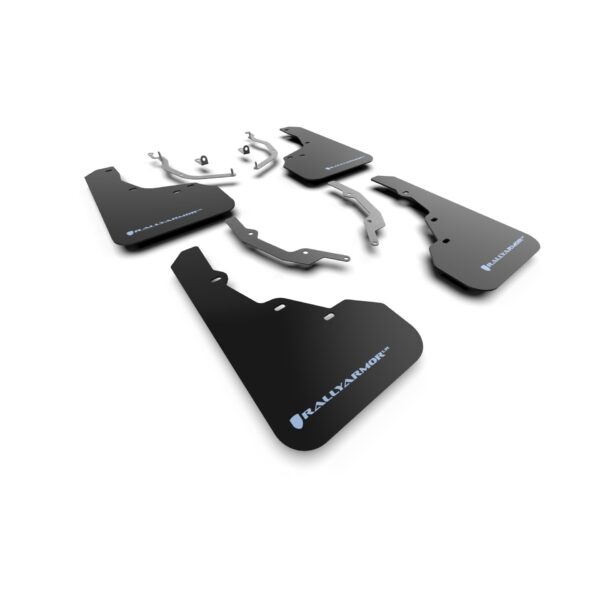 Rally Armor MF78-UR-BLK-ABL - 2022-25 Hyundai Santa Cruz & XRT - Black Mud Flap/Light Blue Logo