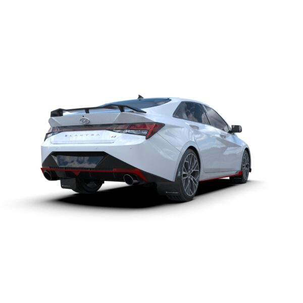 Rally Armor MF79-UR-BLK-RD - 2022-23 Hyundai Elantra N & N Line - Black Mud Flap/Red Logo