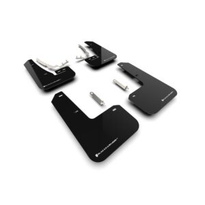 Rally Armor MF80-UR-BLK/WH -  2022-25 VW MK8 Golf GTI & R  - Black Mud Flap/White Logo