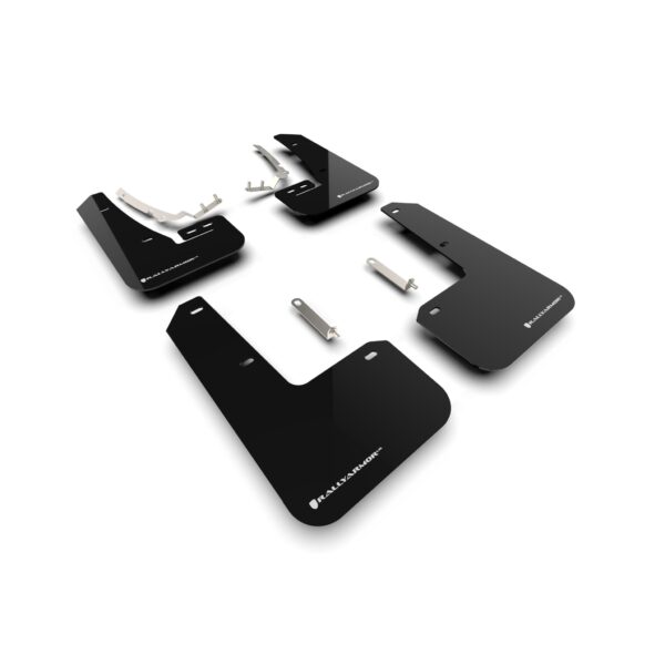 Rally Armor MF80-UR-BLK/WH -  2022-25 VW MK8 Golf GTI & R  - Black Mud Flap/White Logo