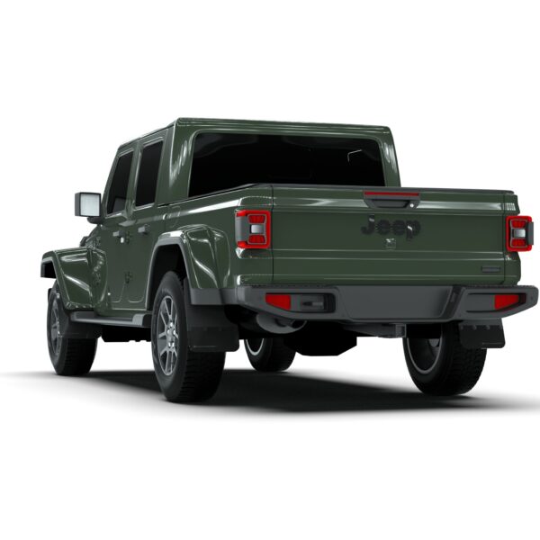 Rally Armor MF104-BLK-GRY - 2019-25 Jeep JT Gladiator Mojave, Rubicon - Black Mud Flap/Grey Logo
