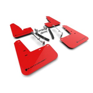 Rally Armor MF89-UR-RD-BLK - 2023-25 Toyota GR Corolla - Red Mud Flap/Black Logo