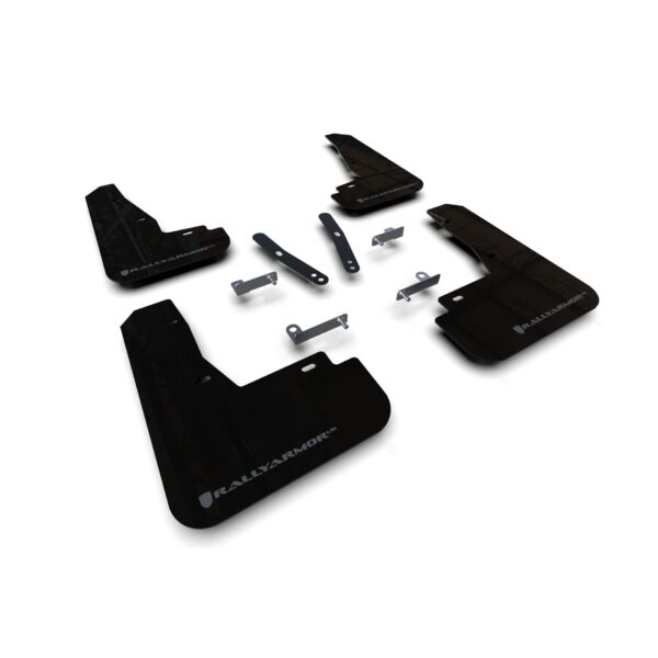 Rally Armor MF91-UR-BLK-DGRY - 2022-25 KIA EV6  - Black Mud Flap/Dark Grey Logo