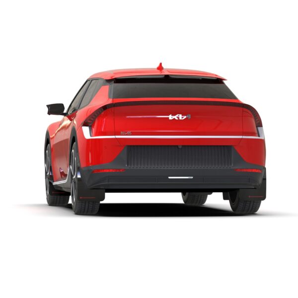 Rally Armor MF91-UR-BLK-WH - 2022-25 KIA EV6  - Black Mud Flap/White Logo