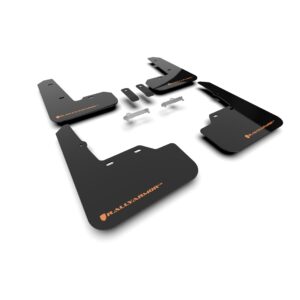 Rally Armor MF92-UR-BLK/OR - 2022-25 Subaru WRX - Black Mud Flap/Orange Logo