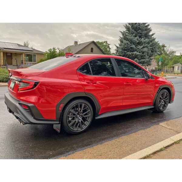 Rally Armor MF92-UR-BLK/RD - 2022-25 Subaru WRX - Black Mud Flap/Red Logo