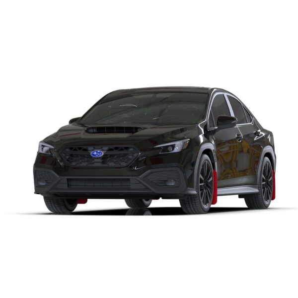 Rally Armor MF92-UR-RD/WH-X - 2022-25 Subaru WRX - Red Mud Flap/Altered Font White Logo