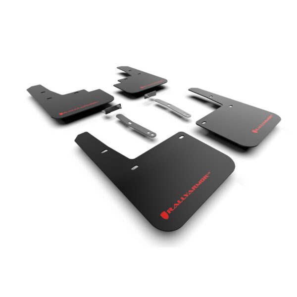 Rally Armor MF93-UR-BLK/RD -  2022-23 Hyundai Kona N Line  - Black Mud Flap/Red Logo