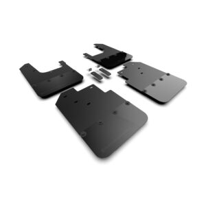 Rally Armor MF94-BLK-MBK -  2016-23 Toyota Tacoma SR, SR5, TRD Off-Road, TRD Sport, Limited, TRD Pro - Black Mud Flap/Metallic Black Logo