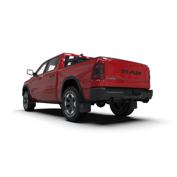 Rally Armor MF98-UR-BLK-DGRY - 2019-25 Dodge Ram 1500 Rebel - Black Mud Flap/Dark Grey Logo