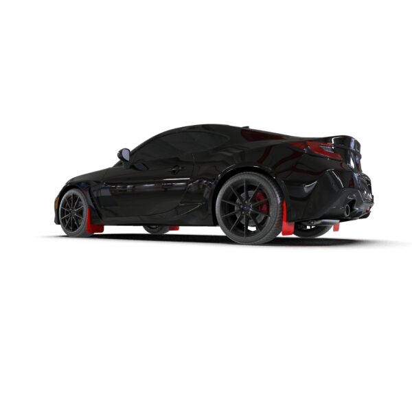 Rally Armor MF99-UR-RD-WH - 2022-25 Subaru BRZ, Toyota GR86  - Red Mud Flap/White Logo