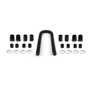 Universal Flexible Stainless Steel Radiator Hose Kit, 48", Black
