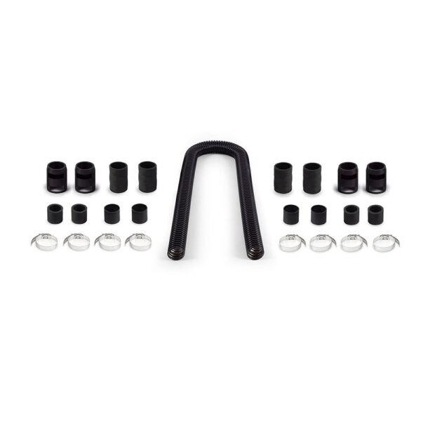 Universal Flexible Stainless Steel Radiator Hose Kit, 48", Black