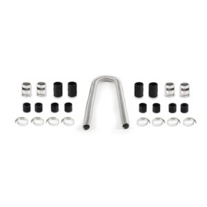 Universal Flexible Stainless Steel Radiator Hose Kit, 48", Chrome