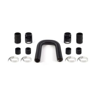 Universal Flexible Stainless Steel Radiator Hose Kit, 24", Black
