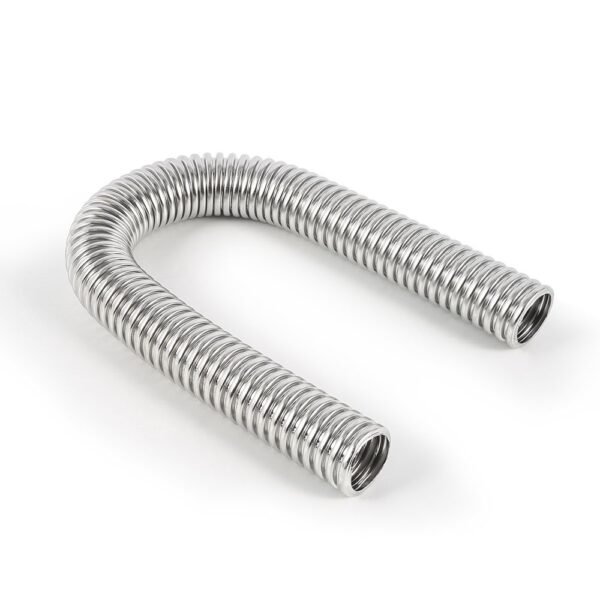 Universal Flexible Stainless Steel Radiator Hose Kit, 24", Chrome