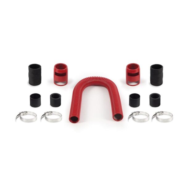 Universal Flexible Stainless Steel Radiator Hose Kit, 24", Red