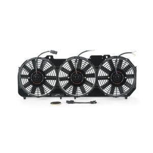 Aluminum Fan Shroud w/Controller, fits Jeep Cherokee XJ 4.0L 1989-2001, Black