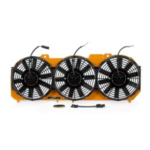 Aluminum Fan Shroud w/Controller, fits Jeep Cherokee XJ 4.0L 1989-2001, Gold