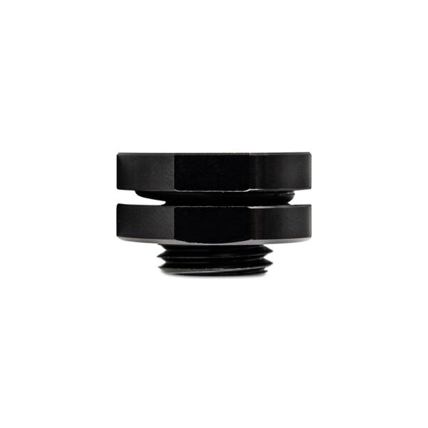 Aluminum 1/8-in-NPT Add-On Bung for Hoses & Couplers, Black