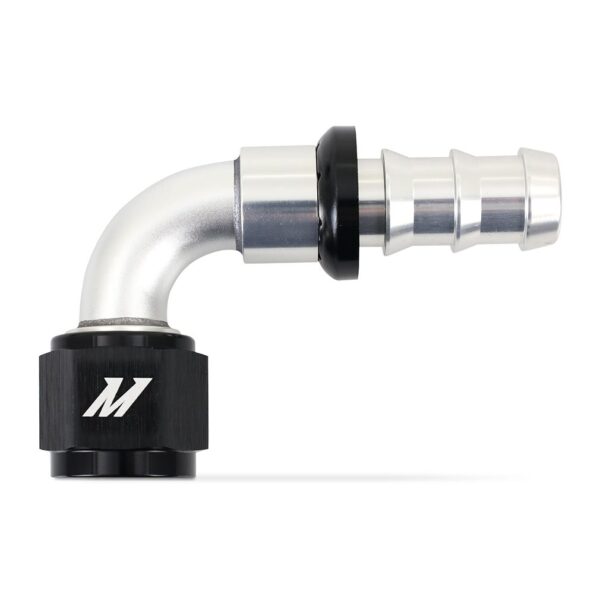 Mishimoto Push-Lock Fitting, -10AN, 90-Degree