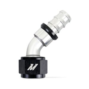 Mishimoto Push-Lock Fitting, -12AN, 45-Degree