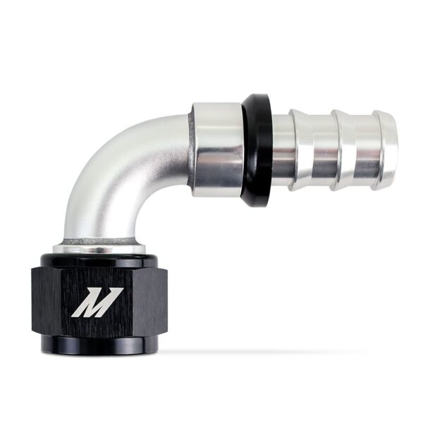Mishimoto Push-Lock Fitting, -12AN, 90-Degree