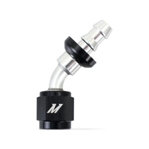 Mishimoto Push-Lock Fitting, -4AN, 45-Degree