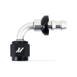 Mishimoto Push-Lock Fitting, -4AN, 90-Degree