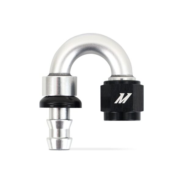 Mishimoto Push-Lock Fitting, -6AN, 180-Degree