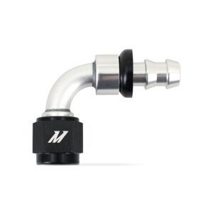 Mishimoto Push-Lock Fitting, -6AN, 90-Degree