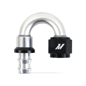 Mishimoto Push-Lock Fitting, -8AN, 180-Degree
