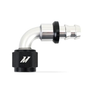 Mishimoto Push-Lock Fitting, -8AN, 90-Degree