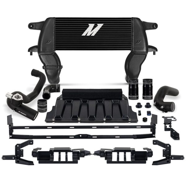 High-mount Intercooler Kit, 2021+ Ford Bronco 2.3L, Black Core, Black Pipes