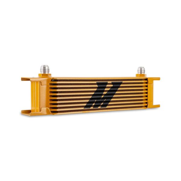 Universal 10-Row Oil Cooler, -8AN, Gold