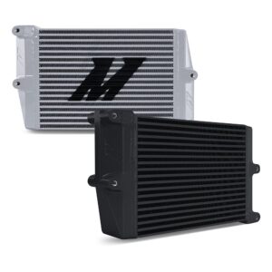 Universal Heavy-Duty Bar-and-Plate Oil Cooler, 10in Core, Opposite-Side Outlets