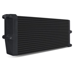 Universal Heavy-Duty Bar-and-Plate Oil Cooler, 17in Core, Opposite-Side Outlets