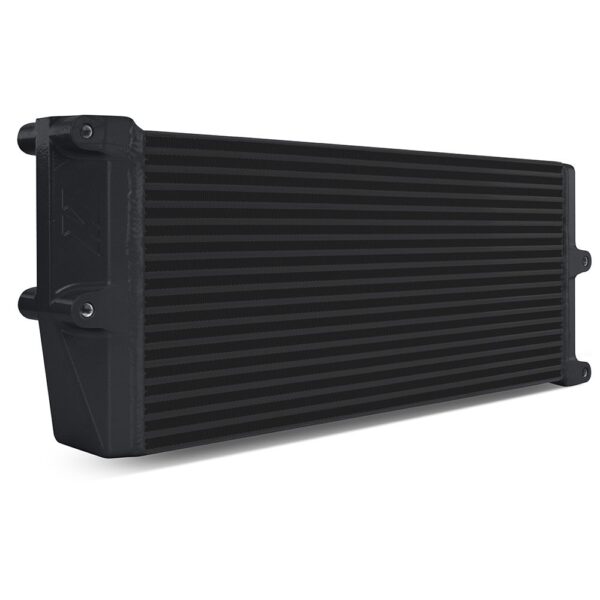 Universal Heavy-Duty Bar-and-Plate Oil Cooler, 17in Core, Opposite-Side Outlets