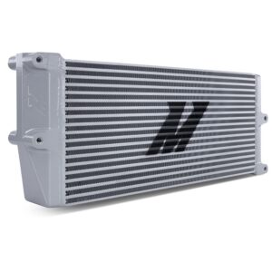 Universal Heavy-Duty Bar-and-Plate Oil Cooler, 17in Core, Opposite-Side Outlets