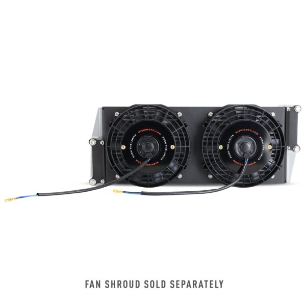 Universal Heavy-Duty Bar-and-Plate Oil Cooler, 17in Core, Opposite-Side Outlets