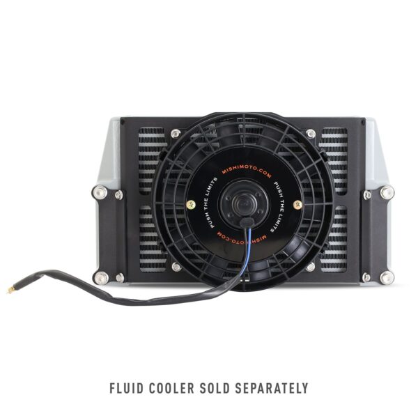 Heavy-Duty Bar and Plate Oil Cooler, 10in Core, Same-Side Outlets, Silver