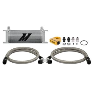 Universal Thermostatic Oil Cooler Kit, 13-Row, Silver