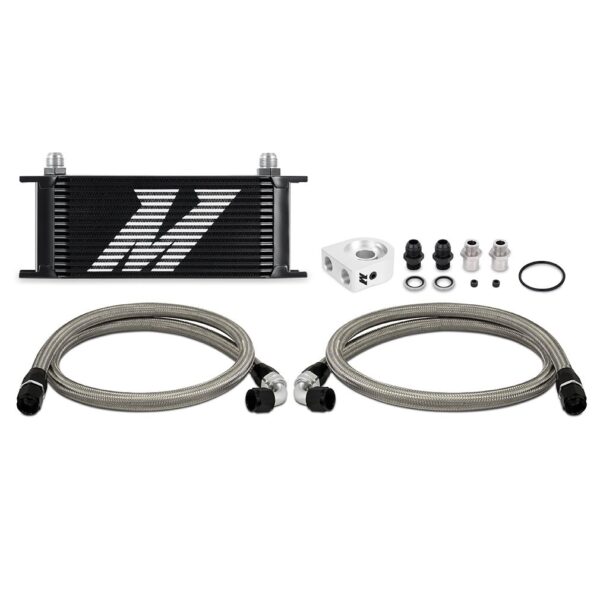 Universal Oil Cooler Kit, 16-Row, Black