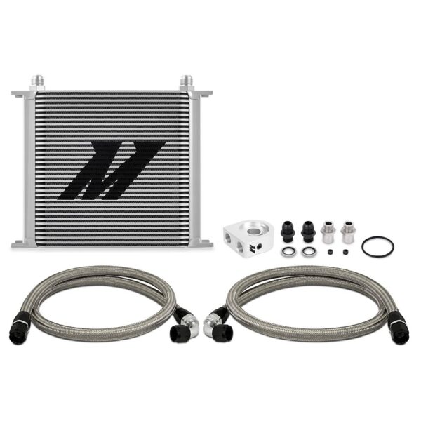 Universal Oil Cooler Kit, 34-Row, Silver