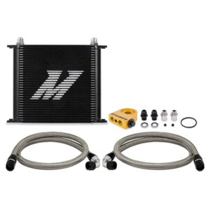 Universal Thermostatic Oil Cooler Kit, 34-Row, Black
